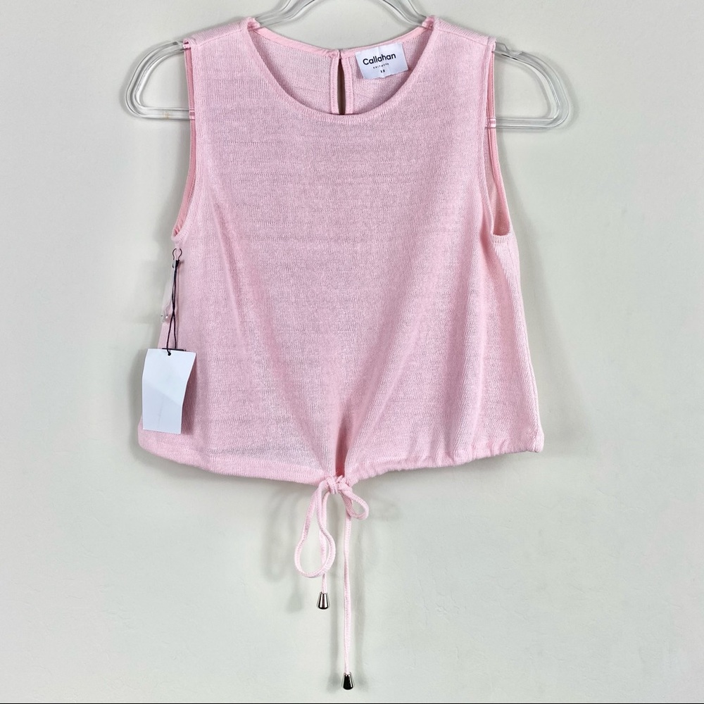 Callahan Sleeveless Draw String Crop Top - Picture 2 of 7